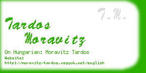 tardos moravitz business card